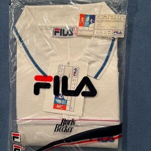 Brand new with tags original 90's vintage unopened Boris Becker fila MED polo